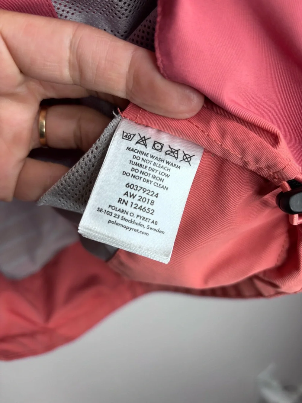 Polarn O. Pyret Waterproof Hooded Rain jacket Two Tone Pink Size 10-11yrs.